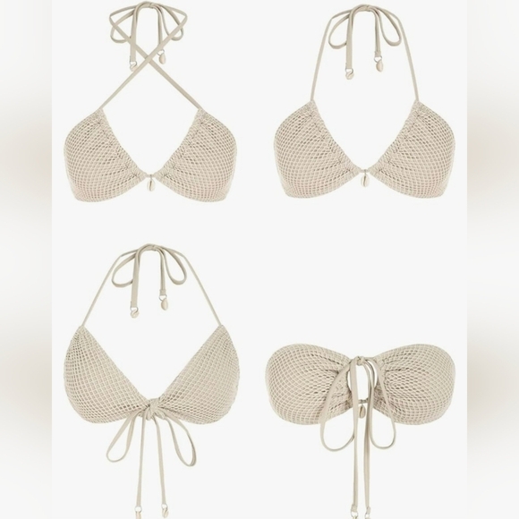 ZAFUL Triangle Fishnet Bikini #435 NWT - Picture 3 of 12